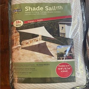 2 shade sails - 13 ft -One not opened the other opened